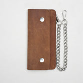 LARGE TRUCKER - Vegetable Tanned Leather Wallet Camel