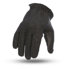 2 Tone Roper Men's Motorcycle Leather Gloves Men's Gloves First Manufacturing Company Black Denim XS