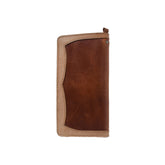 LARGE TRUCKER - Vegetable Tanned Leather Wallet Creemy