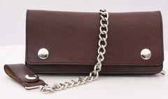 LARGE TRUCKER - Vegetable Tanned Leather Wallet Beige