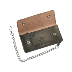 LARGE TRUCKER - Vegetable Tanned Leather Wallet Forest Green