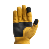 Roper DBL Palm Men's Motorcycle Leather Gloves Men's Gloves First Manufacturing Company Black Yellow XS