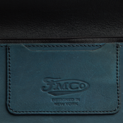 LARGE TRUCKER - Vegetable Tanned Leather Wallet Royal Blue
