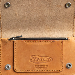 SMALL TRUCKER - Vegetable Tanned Leather Wallet Heritage Rust